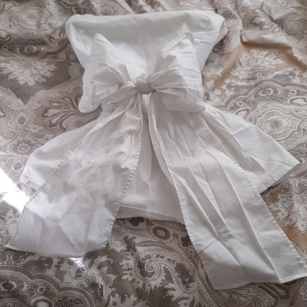 💥💥STRAPLESS TOP WITH FLARE PLEAT AND BOW TIE💥💥